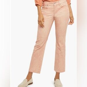 NYDJ Marilyn Straight Leg Ankle Pants Mirage Leopard Womens Size 12 NWT
